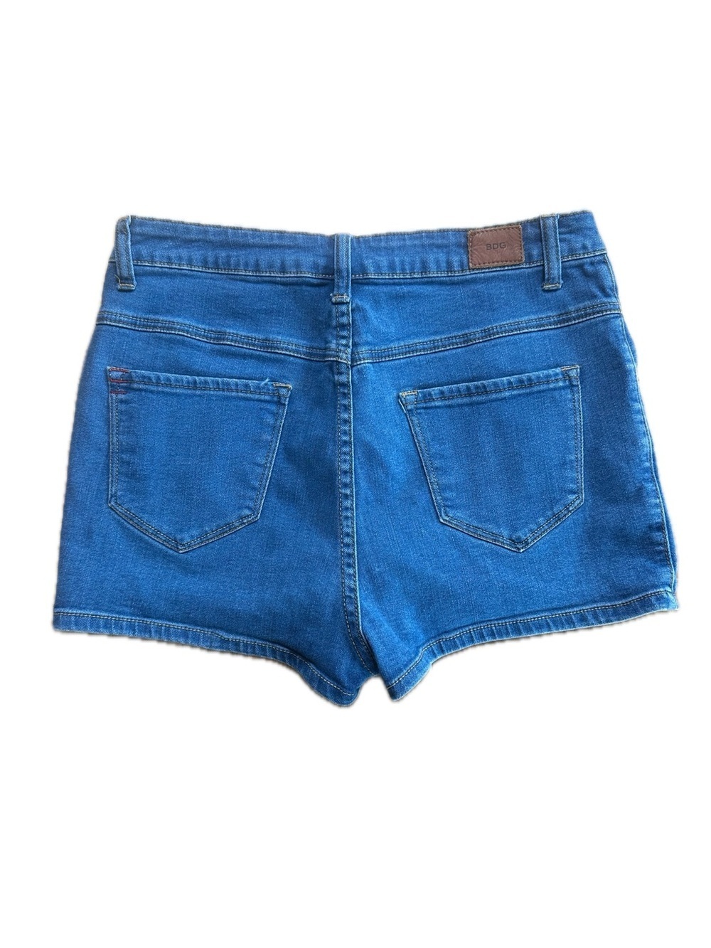 BDG Urban Outfitters Super High Rise Seam Short Women's 31W Blue Medium Wash - Picture 2 of 5